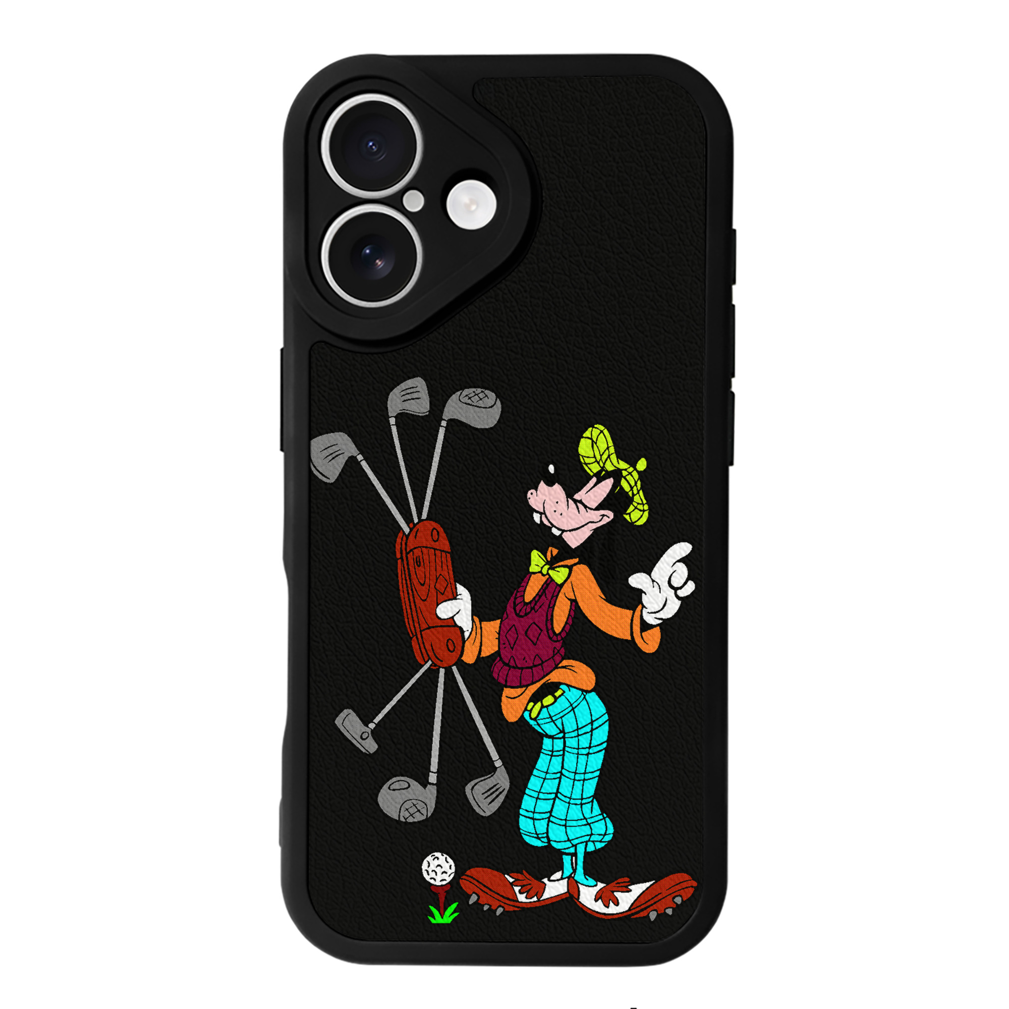 （画像用） ミッキーマウス Mickey Mouse 【iPhone 16シリーズ対応】シリコンスマホケース（レザー調） 材質：シリコン